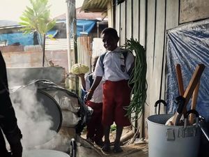 Makan Bergizi Gratis Sentuh Intan Jaya Papua Tengah, Siswa Ikut Antar Sayur