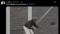Gambaran Onanatak bisa melihat bola dengan jelas di bawah gawang. (Foto: X.com/KobbieEra)
