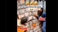 Kombinasi pertahanan MU yang dipimpin Onana dan Harry Maguire dinilai menggelikan. (Foto: X.com/Kingstone_99)