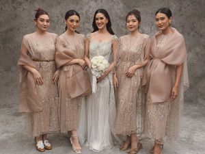 Inspirasi Baju Bridesmaid Dari Pernikahan Elma Agustin, Elegan Bernuansa Nude