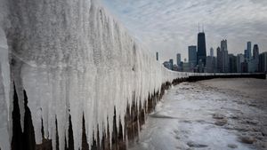 Cuaca Ekstrem, Tepi Danau Michigan Membeku