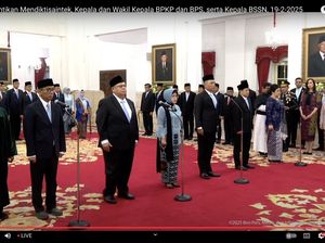 Prabowo Lantik Muhammad Ateh Jadi Kepala BPKP, Amalia Kepala BPS