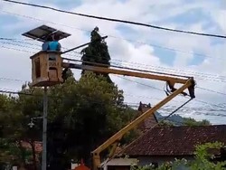 3 Aki Baterai Lampu Jalan Tenaga Surya di Ponorogo Dicuri Maling
