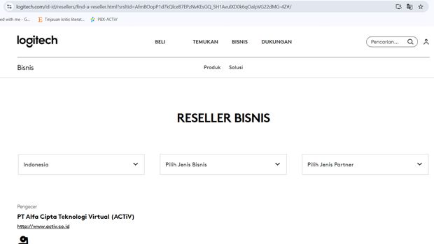 PT. Alfa Cipta Teknologi Virtual (ACTiV) sebagai ELITE Partner Logitech di Indonesia. Foto dok PT. ACTiV