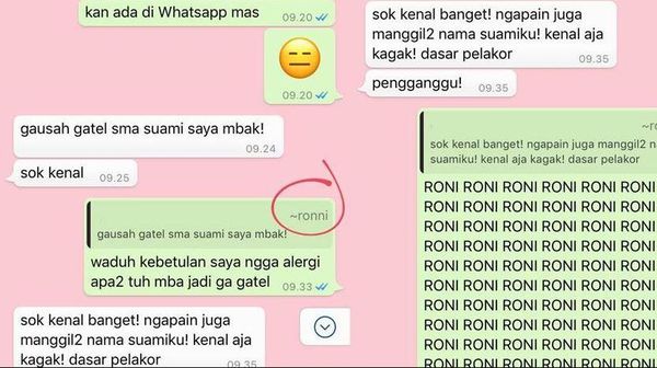 Chat Salah Labrak, Dikira Pelakor Padahal Cuma Kurir