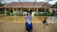SDN 98 Kota Jambi Banjir, KBM Diliburkan