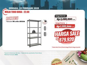 Cuma di Transmart Full Day Sale Rak Besi Murah Meriah