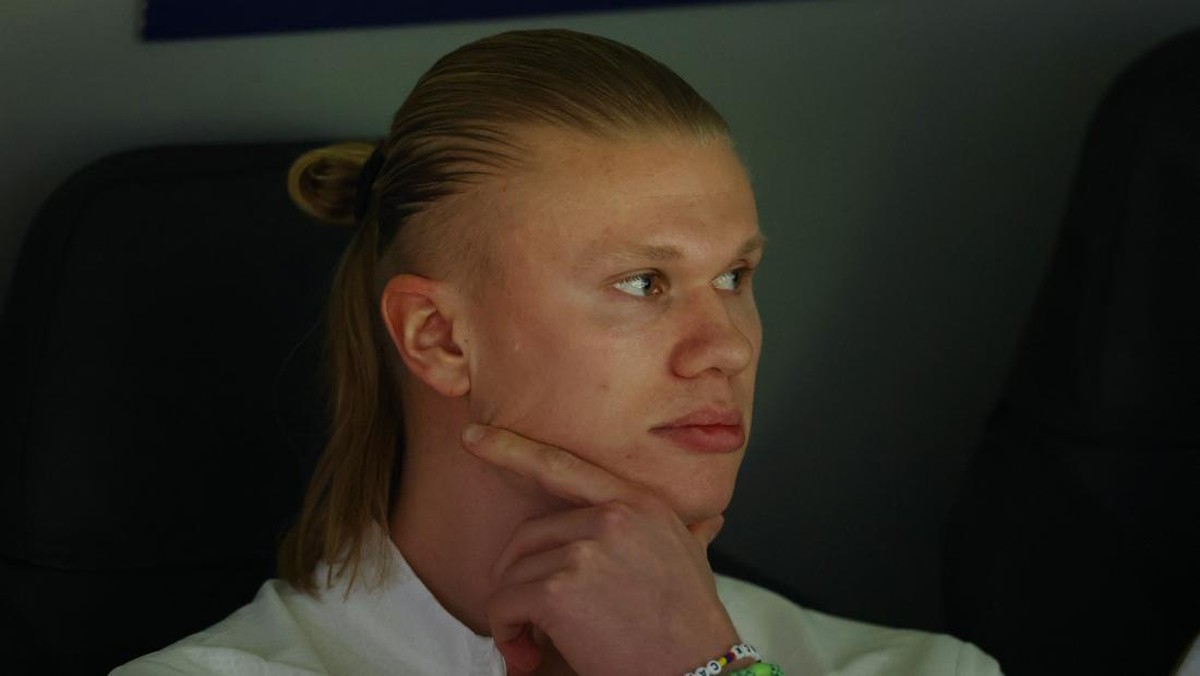 Erling Haaland berpotensi absen lawan Liverpool? (Action Images via Reuters/Matthew Childs)