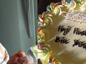 Kakek Ini Potong Kue Ulang Tahun Sendirian, Bikin Netizen Sedih