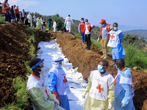 Pemakaman Massal Korban Tewas Bentrokan di Kongo Pemakaman Massal Korban Tewas Bentrokan di Kongo