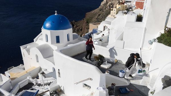Situasi Santorini Usai Diguncang Gempa Beruntun