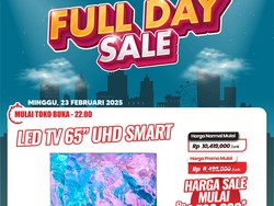 Diskon Jumbo Smart TV UHD 65 inch di Transmart Full Day Sale