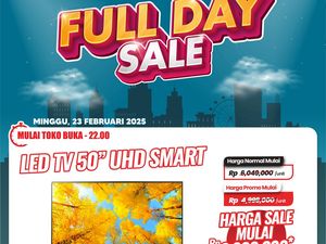 Diskon Heboh Smart LED TV 50 UHD di Transmart Full Day Sale
