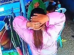 Aksi Wanita Berambut Pirang Nekat Maling Motor Milik Wisatawan di Garut