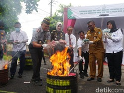 Uang Palsu Rp 18,7 M Hingga Narkoba Dimusnahkan di Jombang