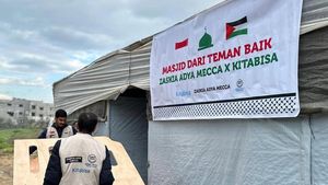Penampakan Masjid Sementara yang Dibangun Zaskia Adya Mecca di Gaza