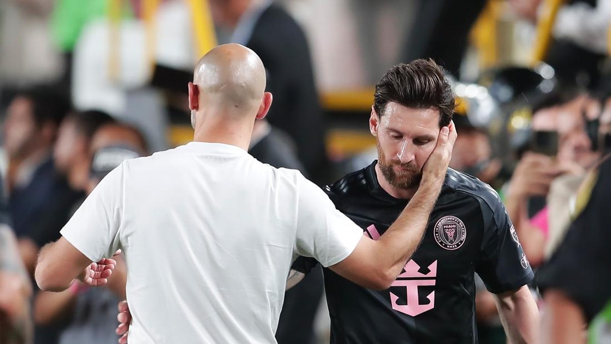 Javier Mascherano dan Lionel Messi di Inter Miami. Foto: Daniel Apuy/Getty Images