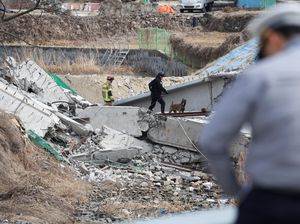 Video: Proyek Jembatan Jalan Raya di Korsel Ambruk, Dua Pekerja Tewas