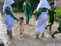 Kali Pacal di Bojonegoro Meluap, Pemukiman Warga Terendam Banjir