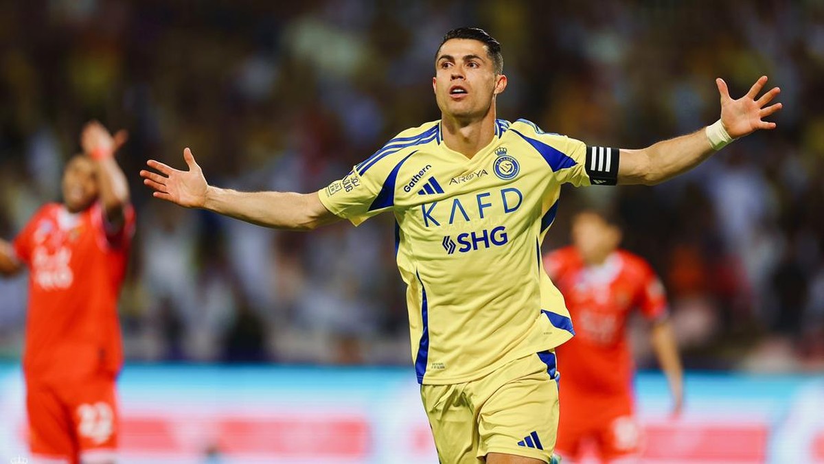 Cristiano Ronaldo di laga Al Wehda vs Al Nassr. (Foto: Twitter @AlNassrFC)