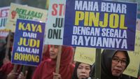 Emak-emak di Tangerang Gelar Aksi Tolak Judol dan Pinjol