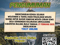 Coban Sewu Mulai Terapkan Tiket Online
