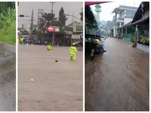 Lampung Diguyur Hujan Deras, Jalan Lintas Putus-Rumah Warga Terendam Banjir Lampung Diguyur Hujan Deras, Jalan Lintas Putus-Rumah Warga Terendam Banjir
