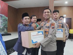 Baksos Presisi, Polresta Sidoarjo Salurkan 500 Paket Sembako