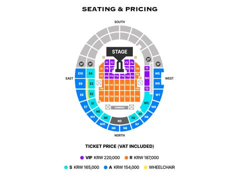 Seating plan konser G-Dragon di Korea (2025). (Global Interpark)