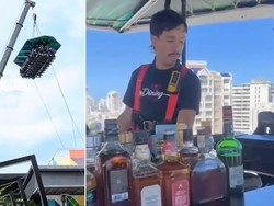 Makan di Restoran di Atas Ketinggian, Para Pengunjung Nyaris Terjatuh