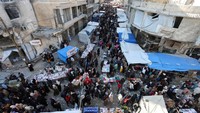 Ramainya Pasar di Gaza Menjelang Ramadan