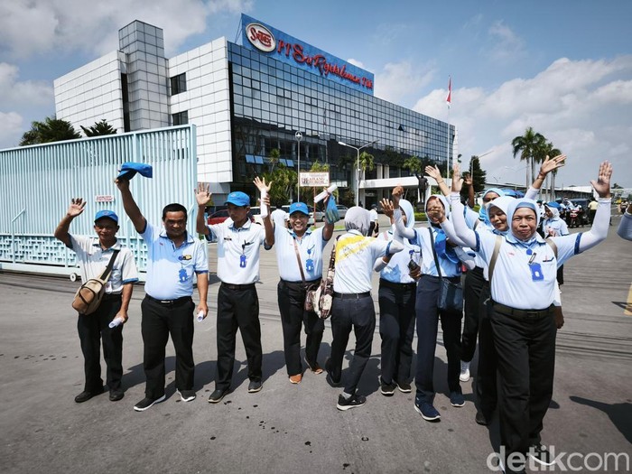 Suasana kerja hari terakhir di PT Sritex, Kabupaten Sukoharjo, Jumat (28/2/2025) pagi.