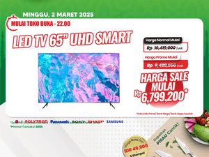 Transmart Full Day Sale Datang Lagi, LED TV 65 UHD Smart Hemat Rp 3 Jutaan
