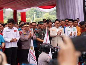 Sambut Ramadan, BEM PTNU-Polri Gelar Bansos Serentak di Beberapa Titik