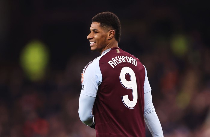 Marcus Rashford BIRMINGHAM, ENGLAND - FEBRUARY 28: Marcus Rashford of Aston Villa reacts during the Emirates FA Cup Fifth Round match between Aston Villa and Cardiff City at Villa Park on February 28, 2025 in Birmingham, England. (Photo by Cameron Smith - Danehouse/Getty Images)