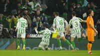 Real Madrid teranyar digebuk tuan rumah Real Betis dalam lanjutan LaLiga, Minggu (2/3) dini hari WIB 1-2 (AP)