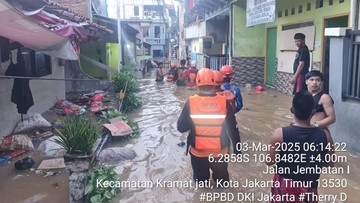 Banjir Rendam 38 RT di Jakarta, Air Capai 3,7 Meter!