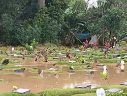Banjir Rendam 1.200 Kuburan di TPU Jatisari Bekasi, Kini Mulai Surut