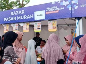 Bazar Murah #DemiIndonesia Mandiri Pangan Diserbu Emak-Emak