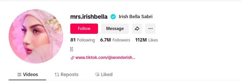 Nama TikTok Irish Bella