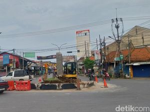 Bunderan Kadipaten Dibongkar, Warga Harap Kurangi Kemacetan