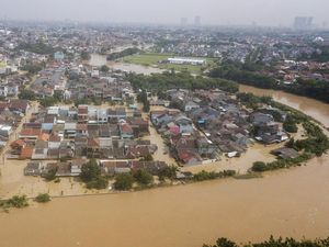 Foto Udara Banjir di Kota Bekasi