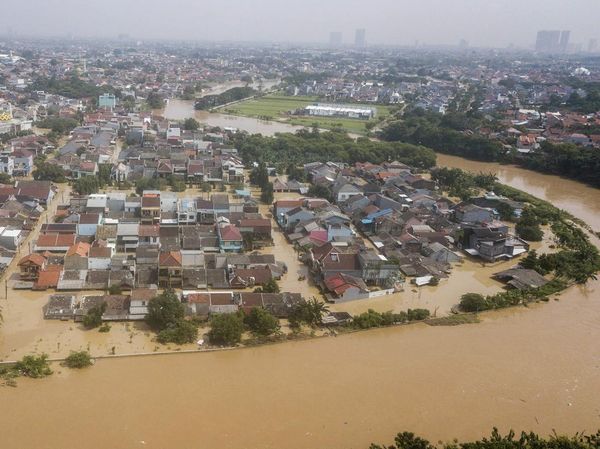 Foto Udara Banjir di Kota Bekasi