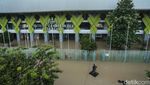 Potret Stadion Patriot Kebanjiran, Laga Persija Vs PSIS Ditunda