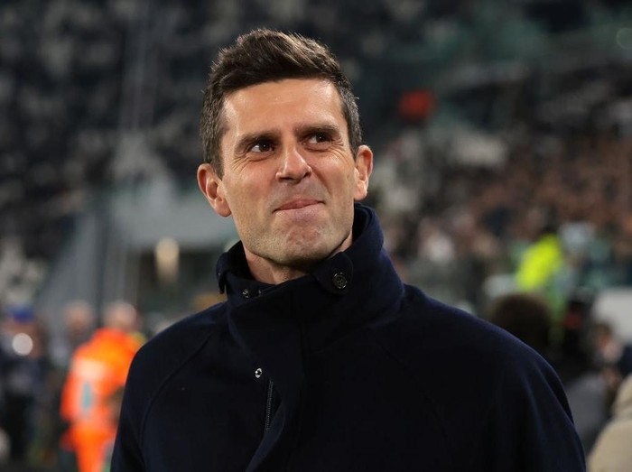 TURIN, ITALY - MARCH 03: Thiago Motta Head coach of Juventus reacts prior to kick off in the Serie A match between Juventus FC and Hellas Verona at Allianz Stadium on March 03, 2025 in Turin, Italy. (Photo by Jonathan Moscrop/Getty Images)