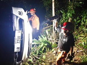 Detik-detik Mobil Masuk Jurang di Argorejo Bantul Tewaskan Sopir