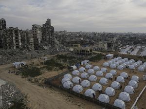 Penampakan Kamp Pengungsian untuk Warga Gaza Penampakan Kamp Pengungsian untuk Warga Gaza