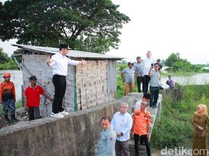 Wagub Emil Dardak Cek Tanggul Kali Lamong Gresik yang Jebol Wagub Emil Dardak Cek Tanggul Kali Lamong Gresik yang Jebol