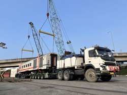 22 Kereta Dikirim dari Jawa ke Sumatera, Total Berat 836 Ton