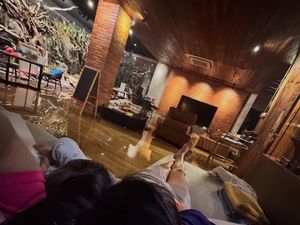 Potret Rumah Baim Wong Kebanjiran